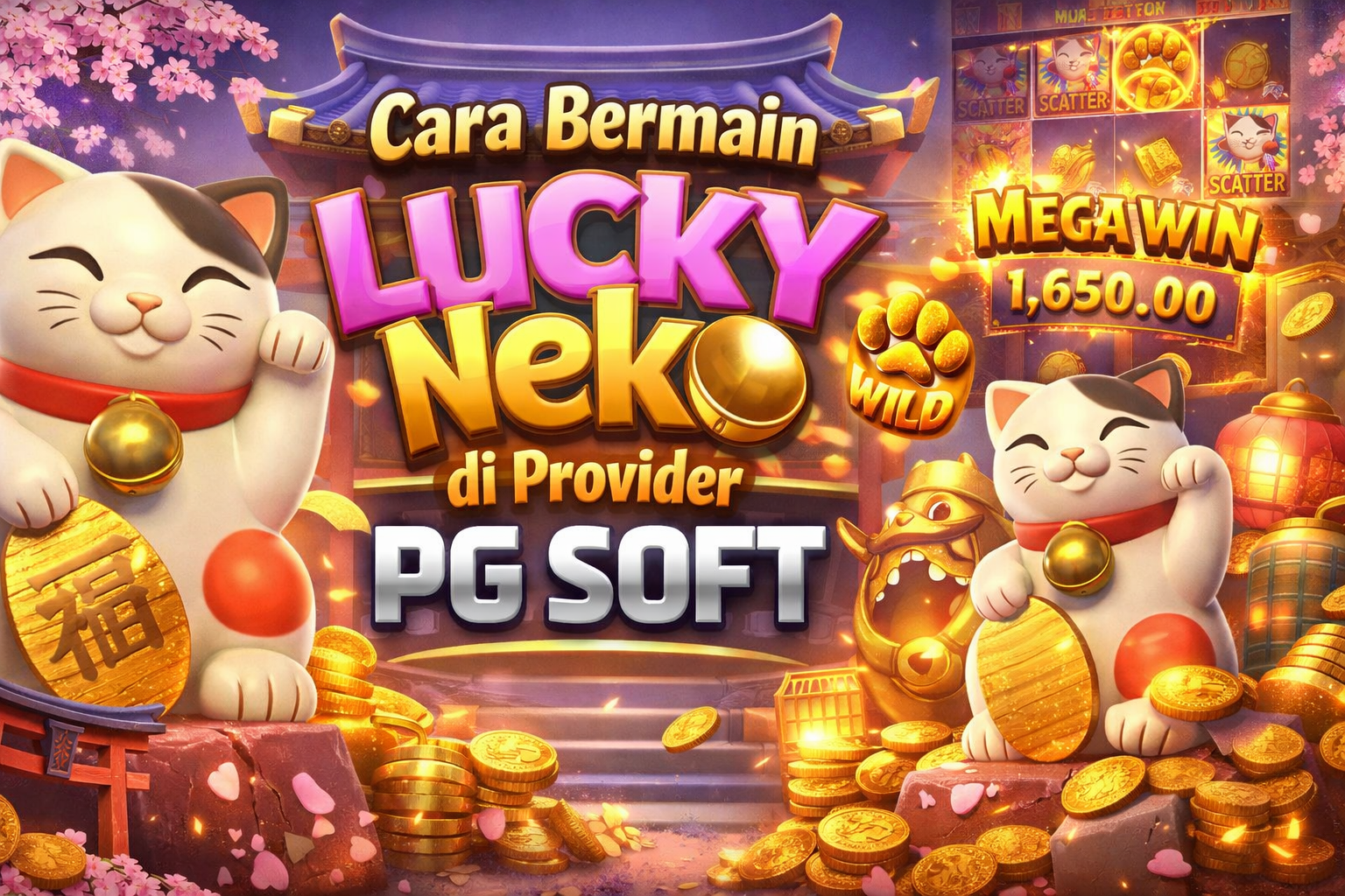 Cara Bermain Lucky Neko di Provider PG Soft